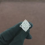 Load and play video in Gallery viewer, Video showcasing the 0.84 CT natural round and tapered baguette cut diamond ring in a mixed design, highlighting its elegant craftsmanship, sparkling diamonds, and timeless appeal.
